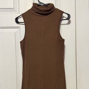Midi brown dress summer long
